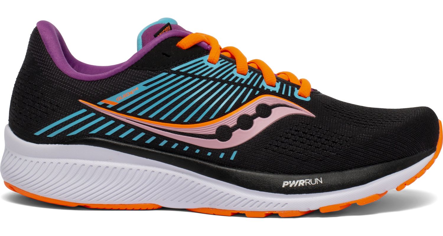 Women's Saucony Guide 14 Running Shoe in Future/Black from the side view