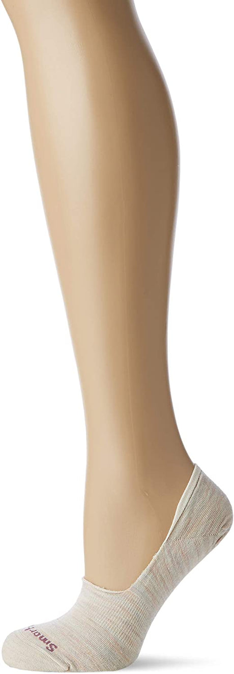 Women's Smartwool Hide and Seek No Show Socks in Moonbeam from the front