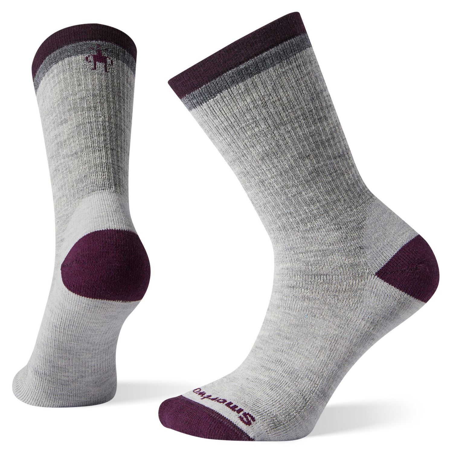 Women's Smartwool Hike Medium Best Friend Crew Socks in Ash from the front