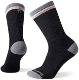 Women's Smartwool Hike Medium Best Friend Crew Socks in Black from the side view