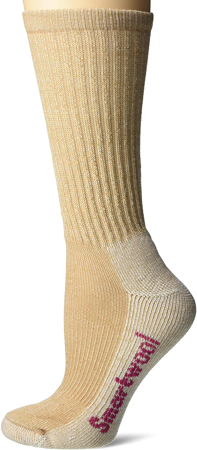 Women's Smartwool Hiking Crew Sock in Camel from the side