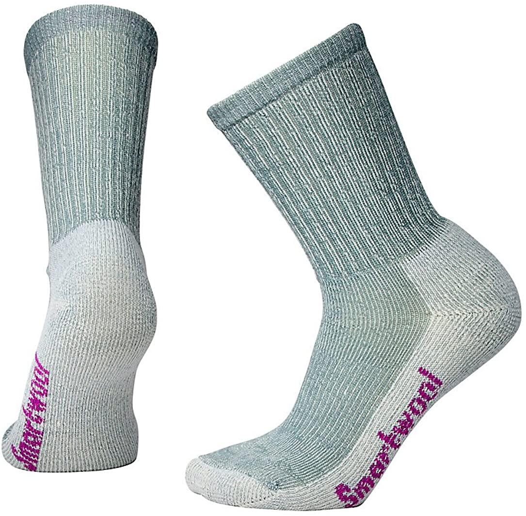 Women's Smartwool Hiking Crew Sock in Light Grey from the side