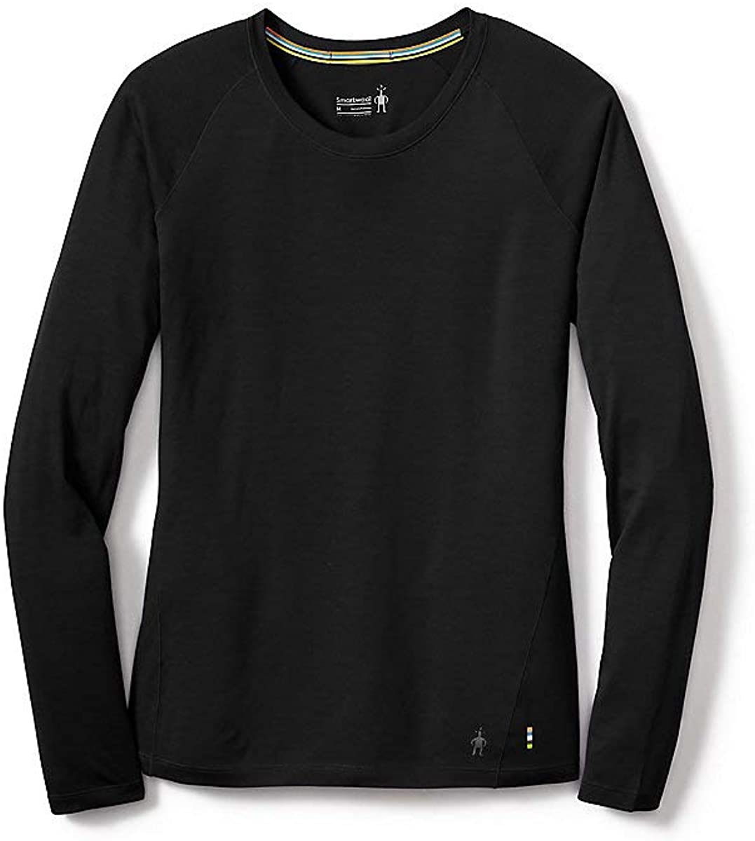 Women's Smartwool Merino 150 Base Layer Long Sleeve in Black from the side view