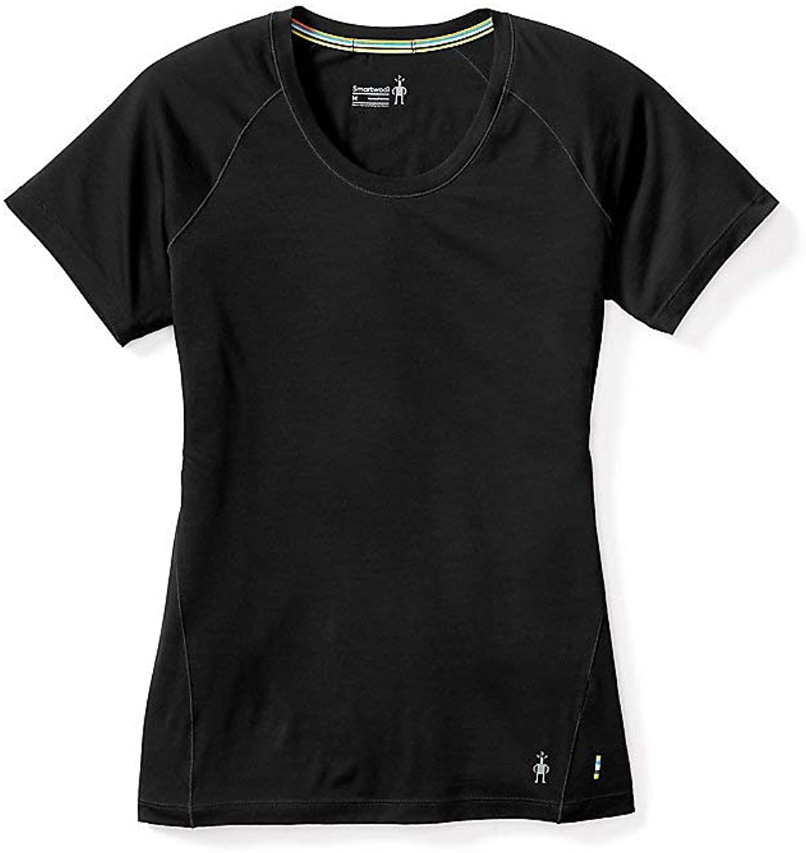 Women's Smartwool Merino 150 Base Layer Short Sleeve in Black from the side view
