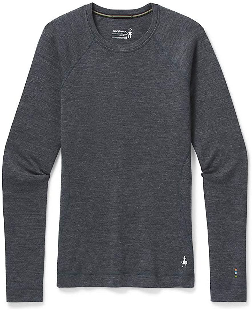 Women's Smartwool Merino 250 Baselayer Crew in Medium Gray Heather from the front