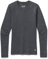 Women's Smartwool Merino 250 Baselayer Crew in Medium Gray Heather from the front