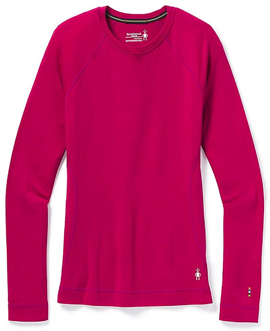 Women's Smartwool Merino 250 Baselayer Crew in Very Berry Heather from the front