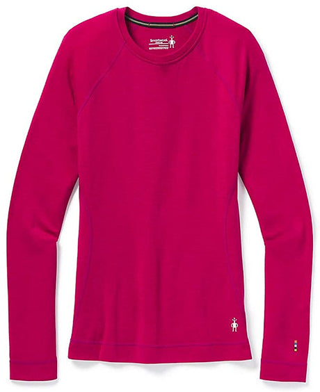 Women's Smartwool Merino 250 Baselayer Crew in Very Berry Heather from the front