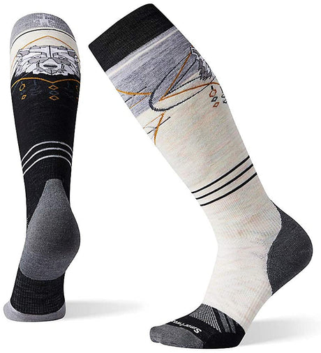 Women's Smartwool PhD Pro Freeski Socks in Black from the front