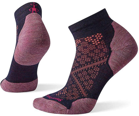 Women's Smartwool PhD Run Light Elite Low Cut Sock in Deep Navy from the side