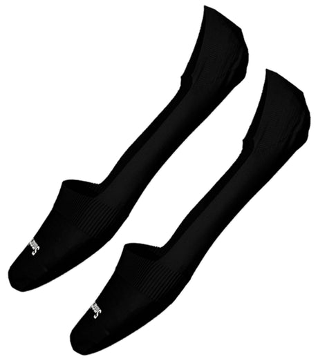 Women's Smartwool Secret Sleuth No Show 2 Pack Socks in Black color from the side view