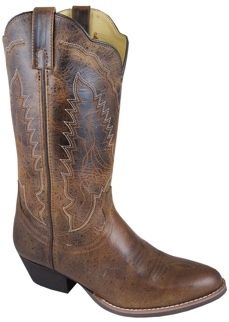 Women's Smoky Mountain Amelia Western Boot in Brown Distress