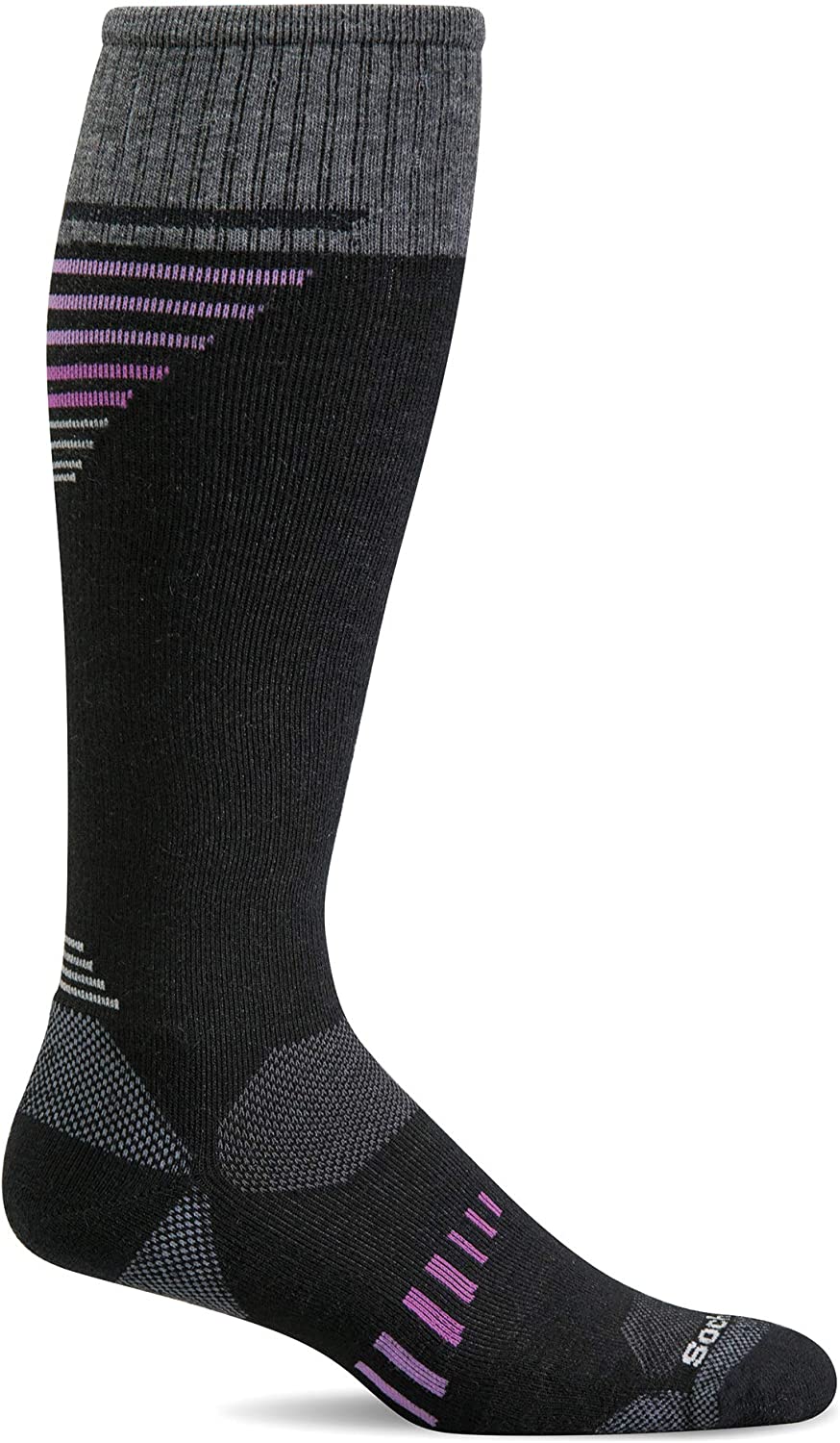 Sockwell Women's Ascend II Knee High Compression Sock in Black from the side