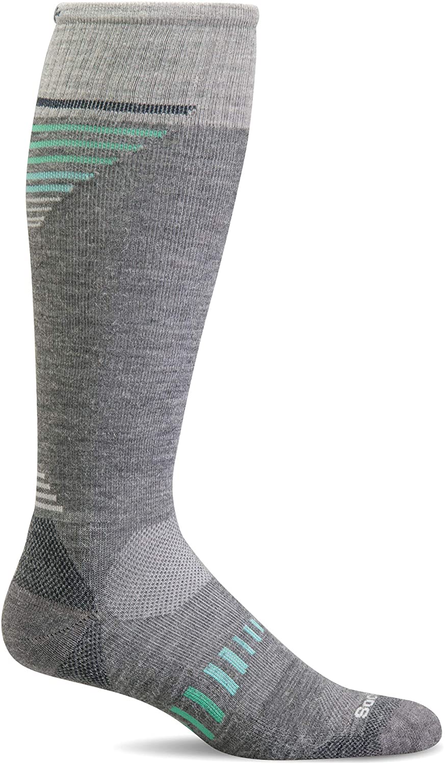 Sockwell Women's Ascend II Knee High Compression Sock in Grey from the side