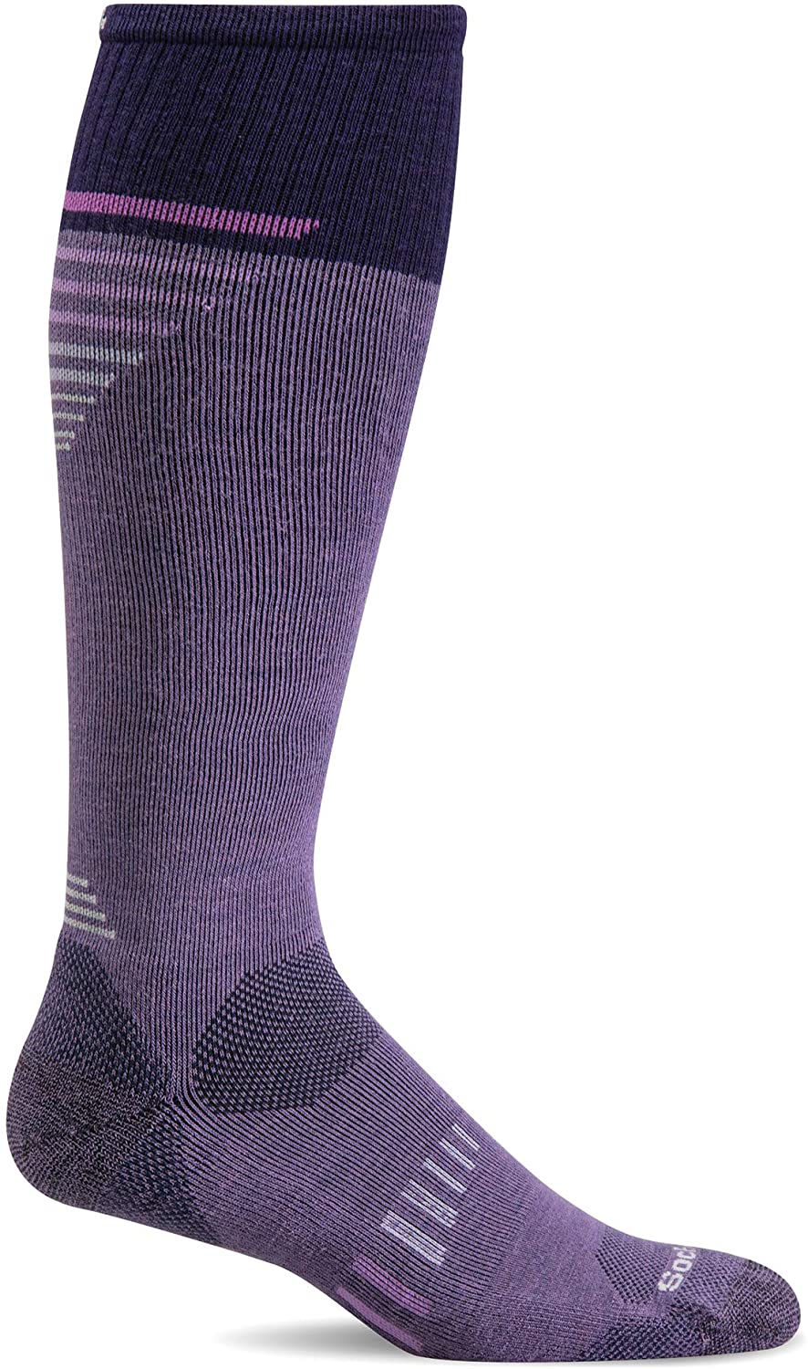 Sockwell Women's Ascend II Knee High Compression Sock in Plum from the side