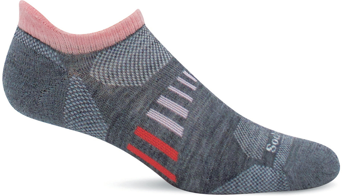 Women's Sockwell Ascend II Micro Moderate Compression Sock in Grey from the front view