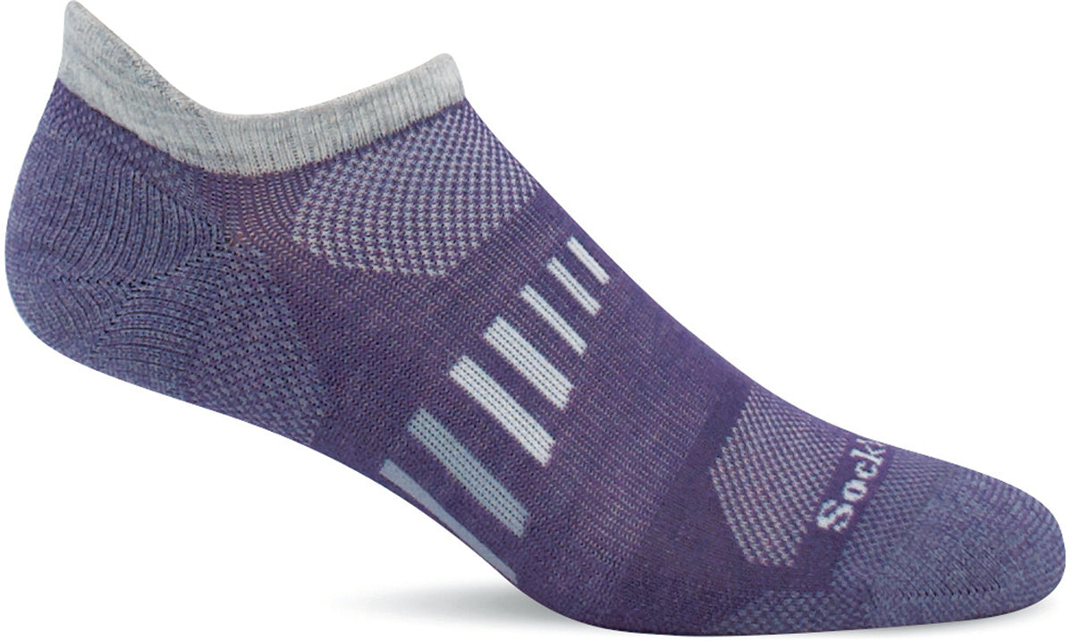 Women's Sockwell Ascend II Micro Moderate Compression Sock in Plum from the front view