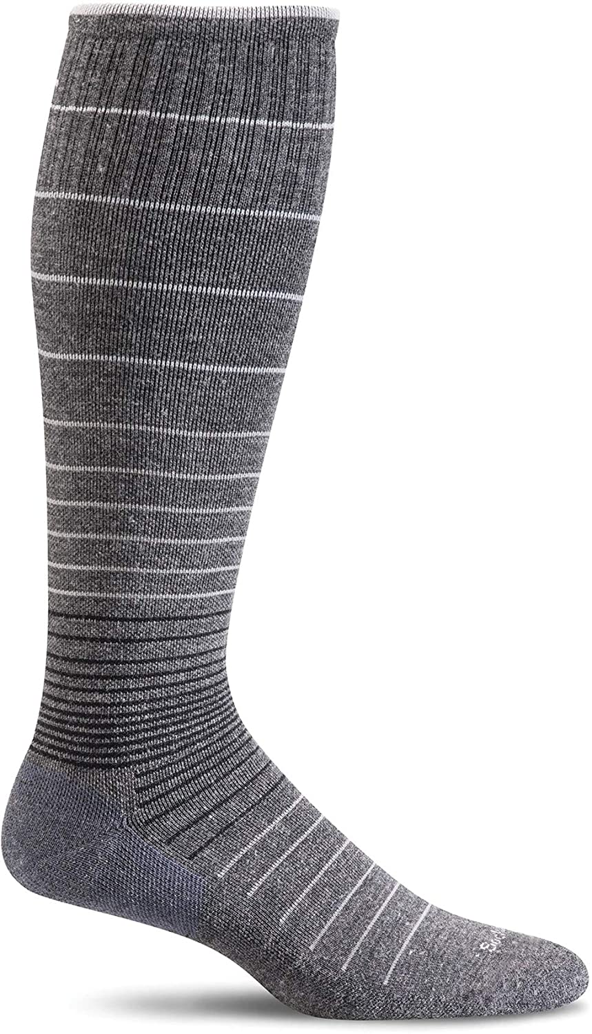 Sockwell Women's Circulator Moderate Graduated Compression Sock in Charcoal from the side