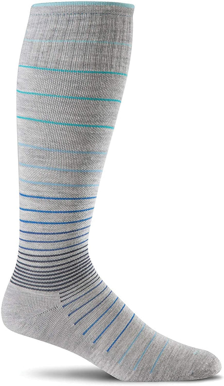 Sockwell Women's Circulator Moderate Graduated Compression Sock in Grey from the side
