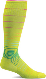 Sockwell Women's Circulator Moderate Graduated Compression Sock in Limelight from the side