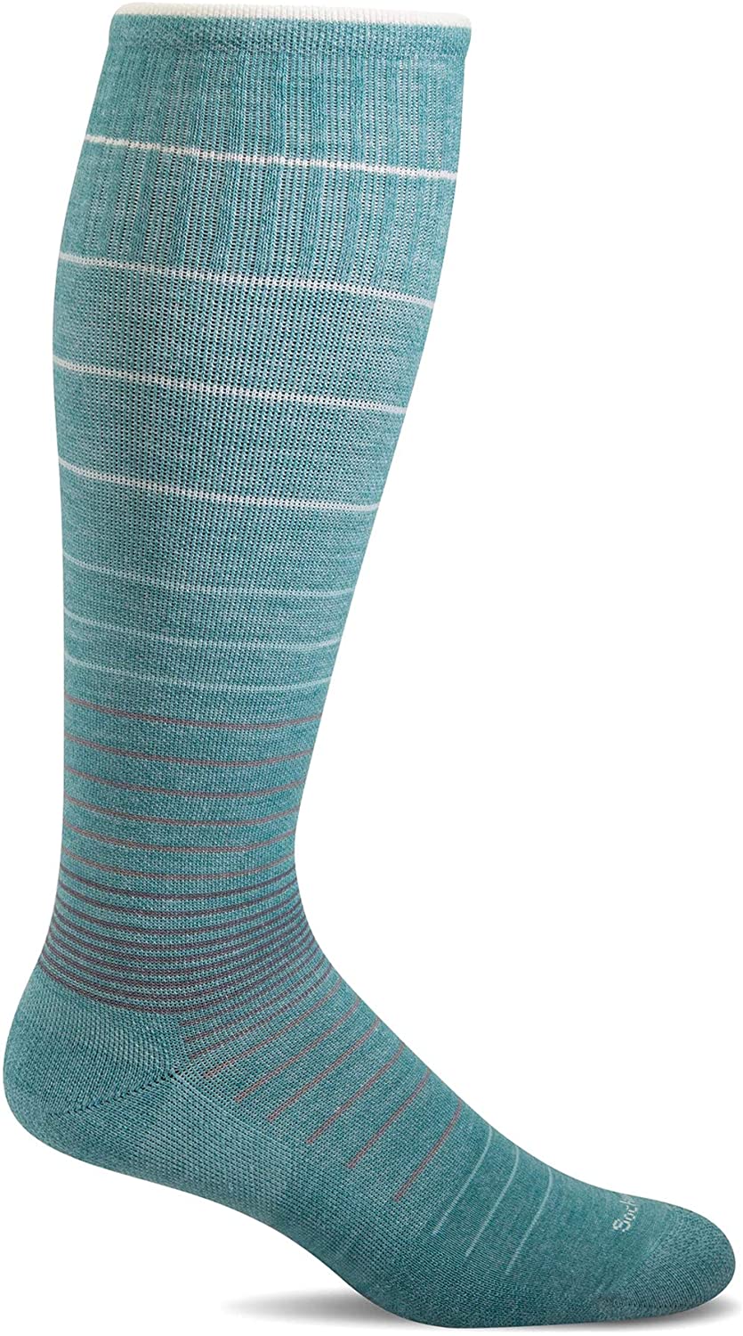 Sockwell Women's Circulator Moderate Graduated Compression Sock in Mineral from the side