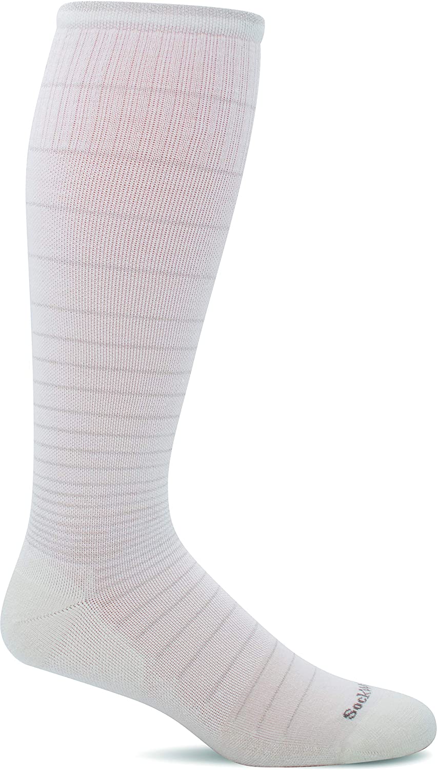Sockwell Women's Circulator Moderate Graduated Compression Sock in Natural Sparkle from the side