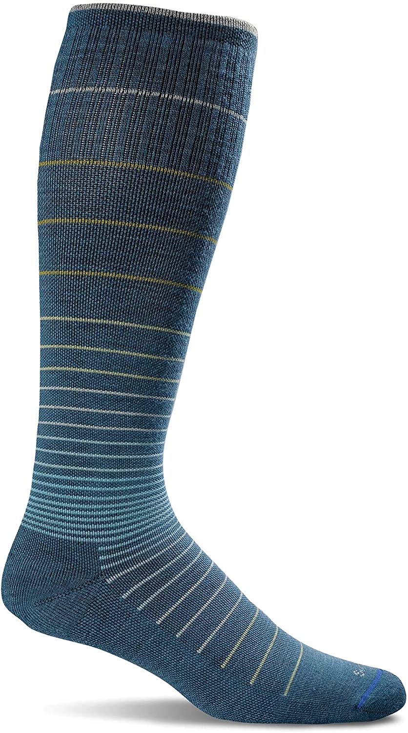 Sockwell Women's Circulator Moderate Graduated Compression Sock in Teal from the side