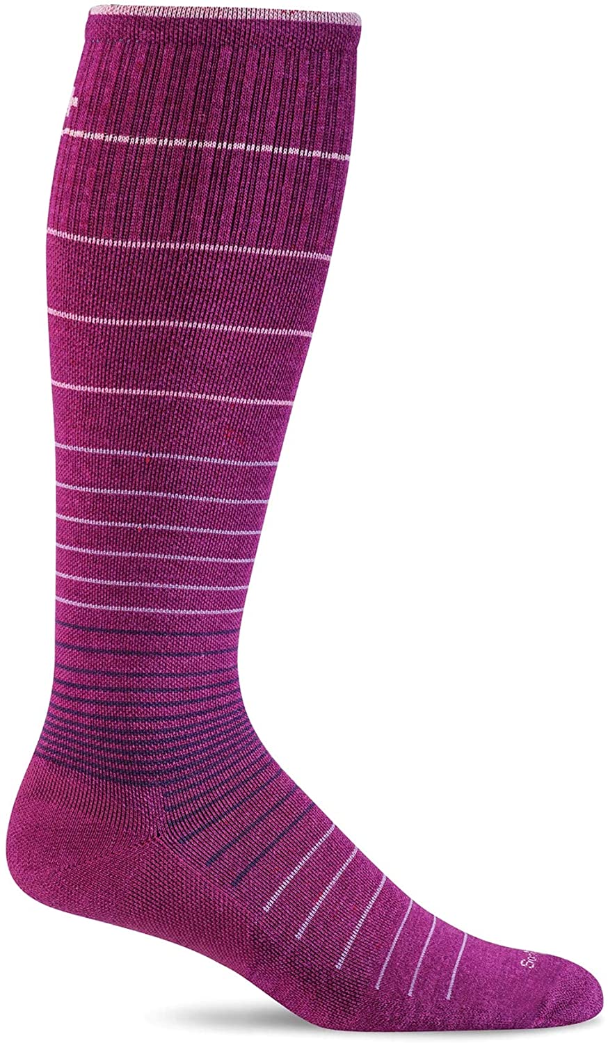 Sockwell Women's Circulator Moderate Graduated Compression Sock in Violet from the side