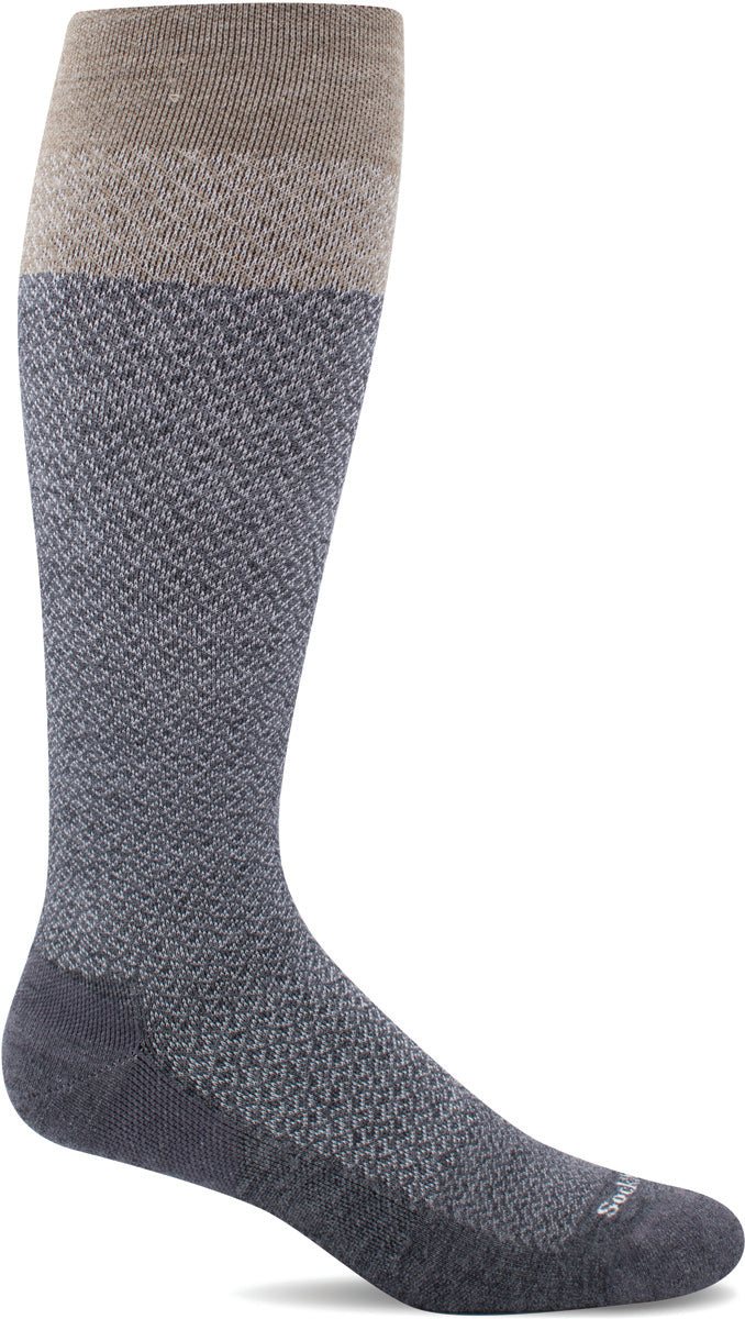 Women's Sockwell Full Twist Moderate Graduated Compression Sock in Charcoal from the front view