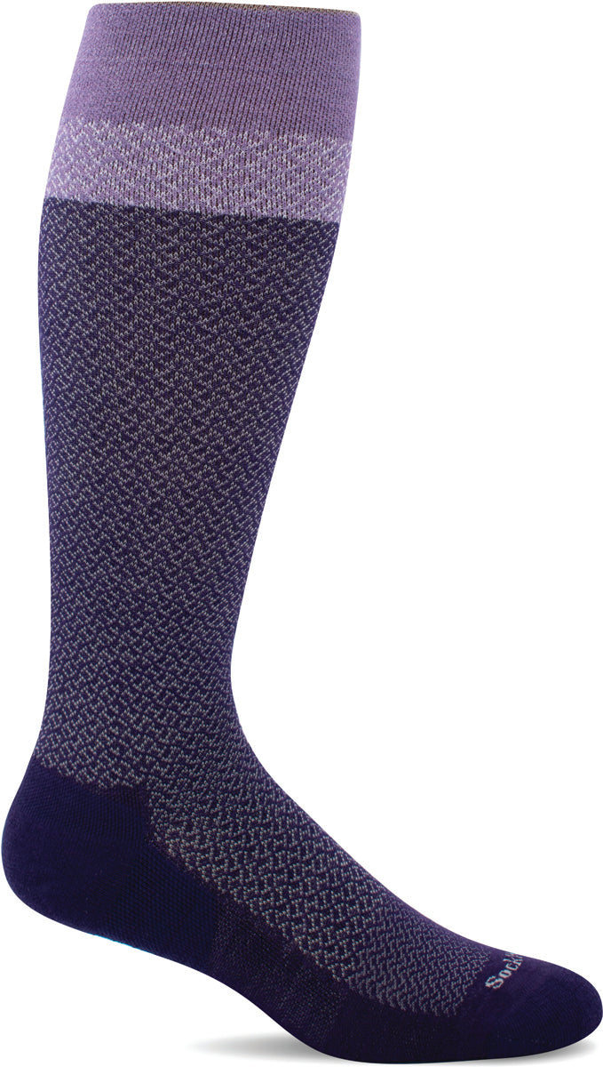Women's Sockwell Full Twist Moderate Graduated Compression Sock in Concorde from the front view