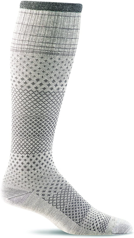 Sockwell Women's Micro Grade Moderate Graduated Compression Sock in Natural from the side