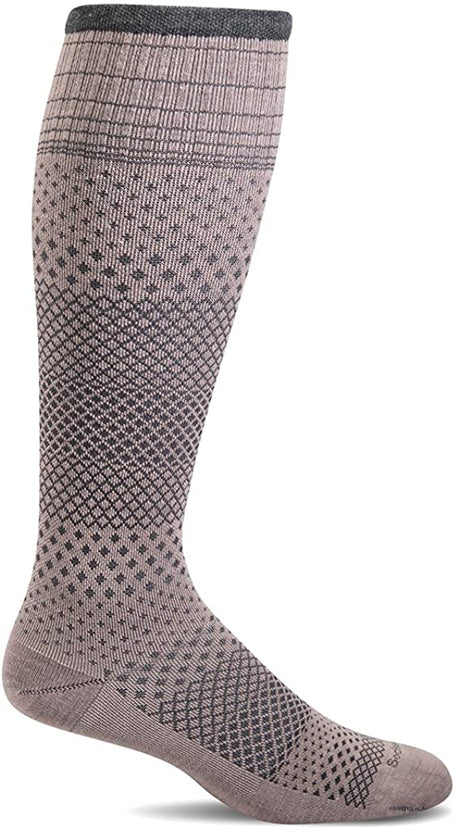 Sockwell Women's Micro Grade Moderate Graduated Compression Sock in Rose from the side