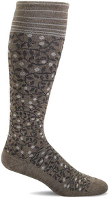 Sockwell Women's New Leaf Firm Graduated Compression Sock in Khaki from the side
