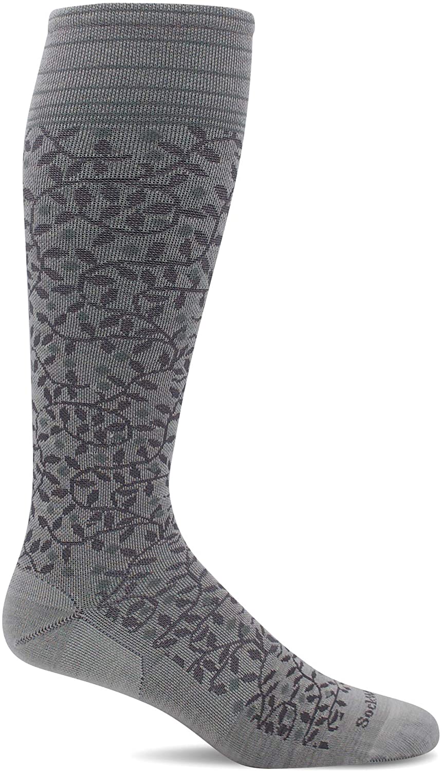 Sockwell Women's New Leaf Firm Graduated Compression Sock in Natural from the side