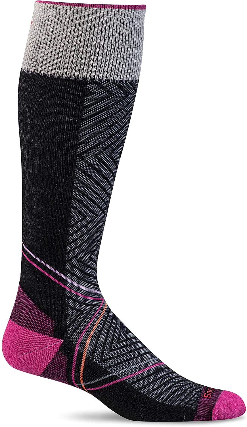 Sockwell Women's Pulse Graduated Compression Sock in Black from the side