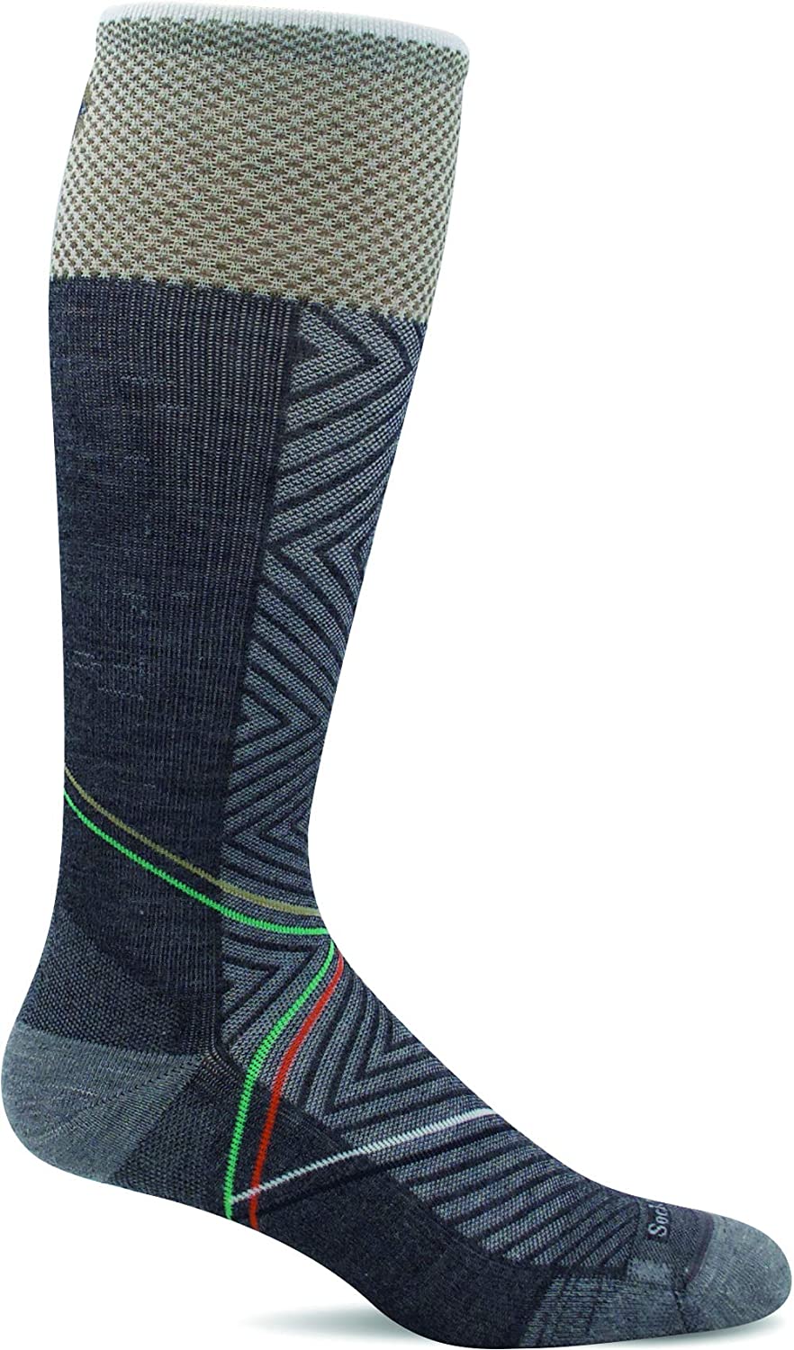 Sockwell Women's Pulse Graduated Compression Sock in Charcoal from the side