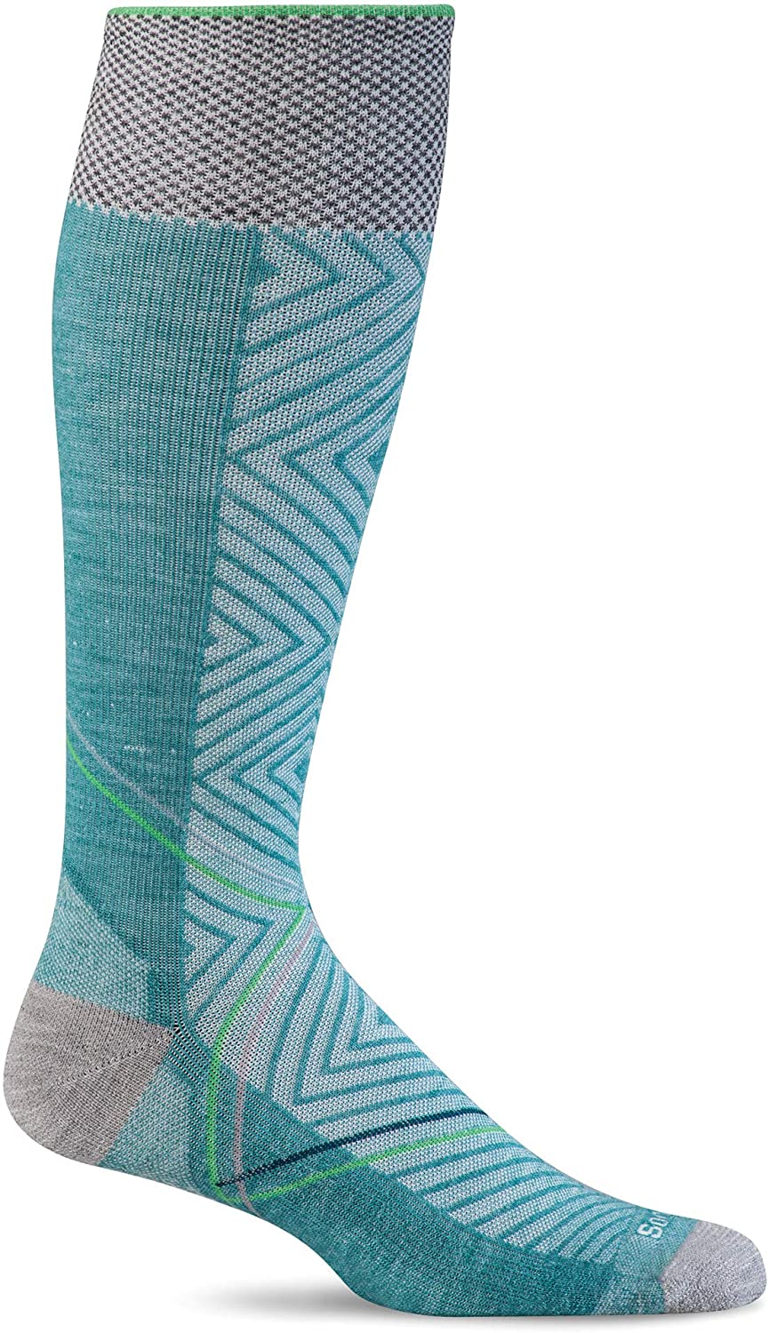 Sockwell Women's Pulse Graduated Compression Sock in Mineral from the side