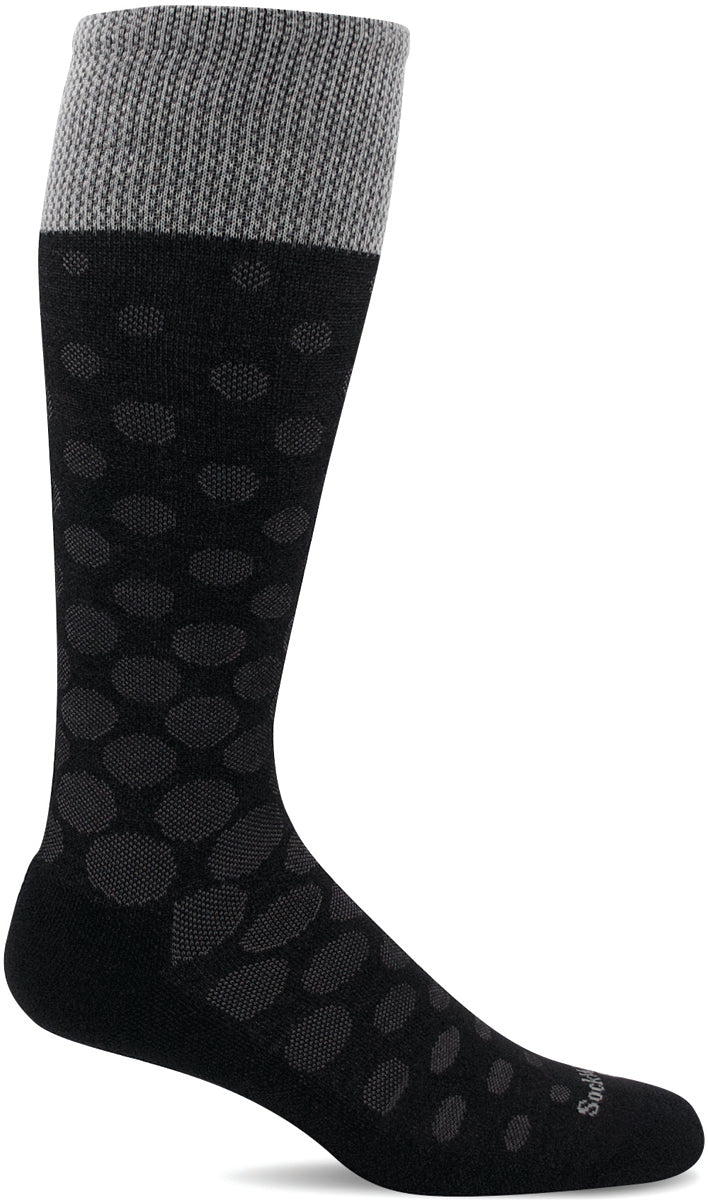 Women's Sockwell Spot On Moderate Graduated Compression Sock in Black from the front view