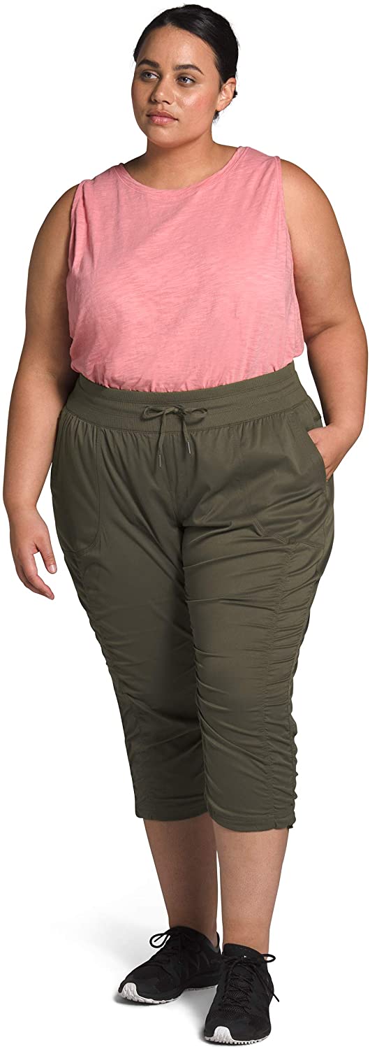Women's The North Face Plus Aphrodite 2.0 Capri Pant in New Taupe Green