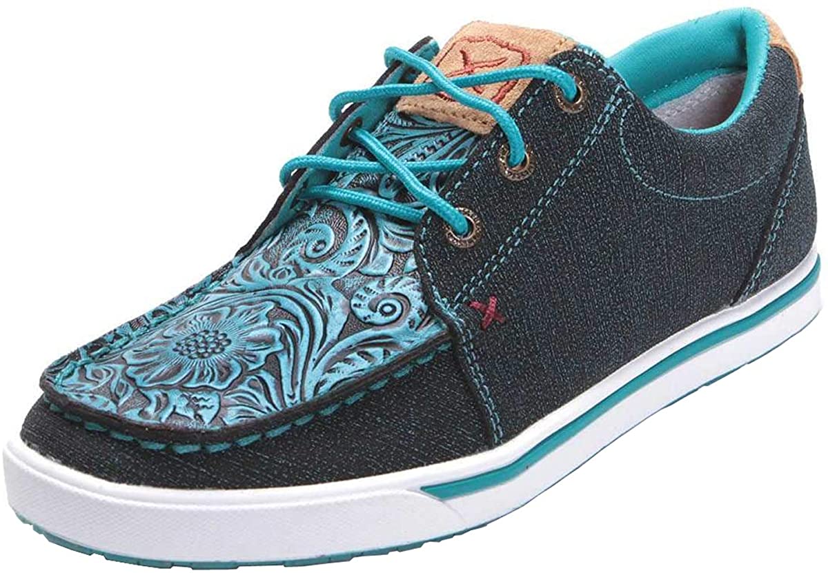 Women's Twisted X Casual Kicks Shoe in Dark Teal & Teal from the front