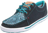 Women's Twisted X Casual Kicks Shoe in Dark Teal & Teal from the front