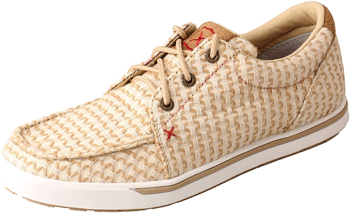 Women's Twisted X Casual Kicks Shoe in Sand Shell Tweed from the front