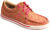 Women's Twisted X Casual Kicks Shoe in Tan & Pink from the front