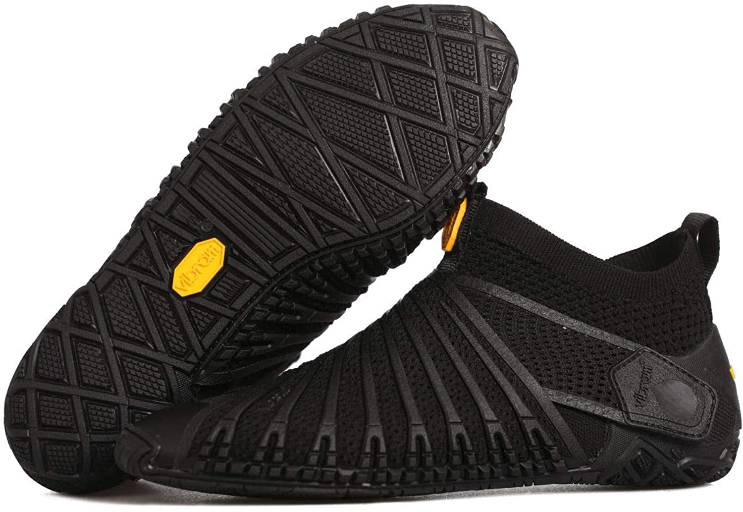 Vibram Five Fingers Women's Furoshiki Knit High Road Running Shoe in Black from the side