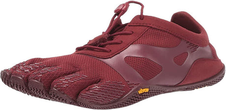 Women's Vibram Five Fingers KSO EVO Training Shoe in Burgundy/Burgundy from the front