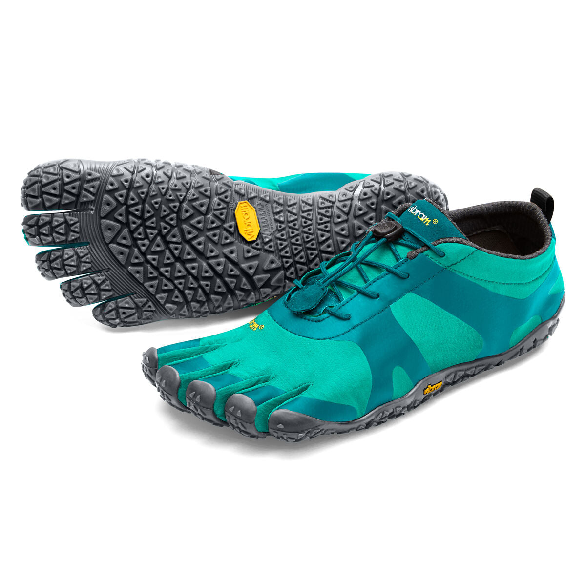 Women's Vibram Five Fingers V-Alpha Hiking Shoe in Teal/Blue from the front