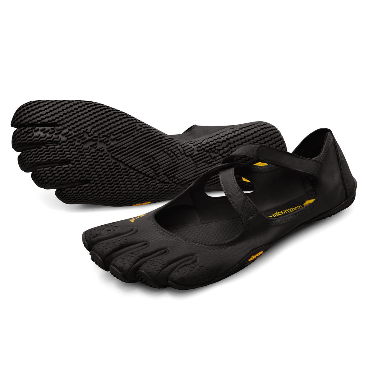 Women's Vibram Five Fingers V-Soul Training Shoe in Black from the front