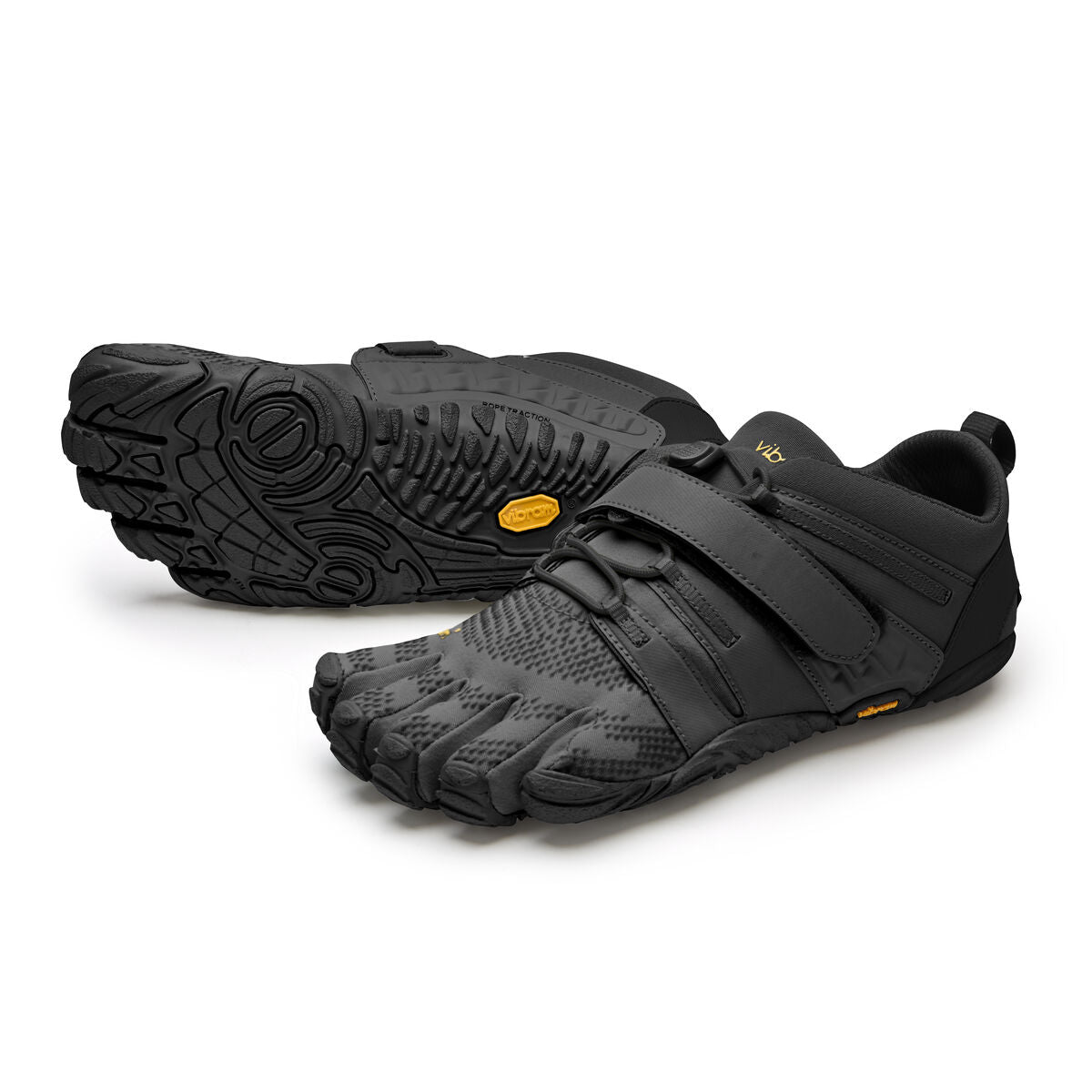Women's Vibram Five Fingers V-Train 2.0 Fitness and Training Shoe in Black/Black from the front