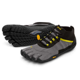 Women's Vibram Five Fingers V-Trek Hiking Shoe in Black/Grey/Citronelle from the front
