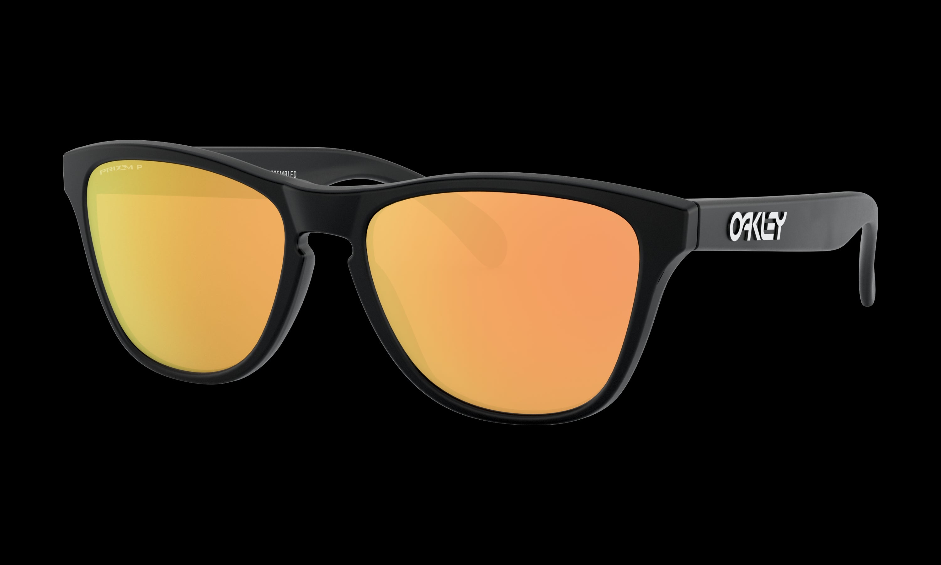 Youth Oakley Frogskins XS (Youth Fit) Sunglasses in Matte Black Prizm Rose Gold Polarized 